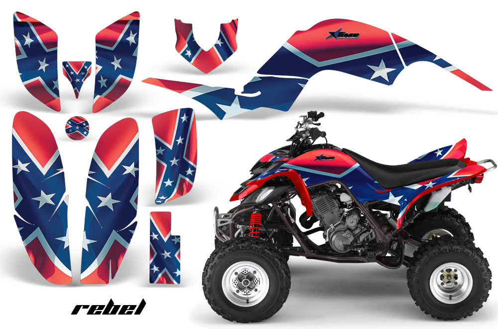 Yamaha Raptor 660 Graphics Rebel Red